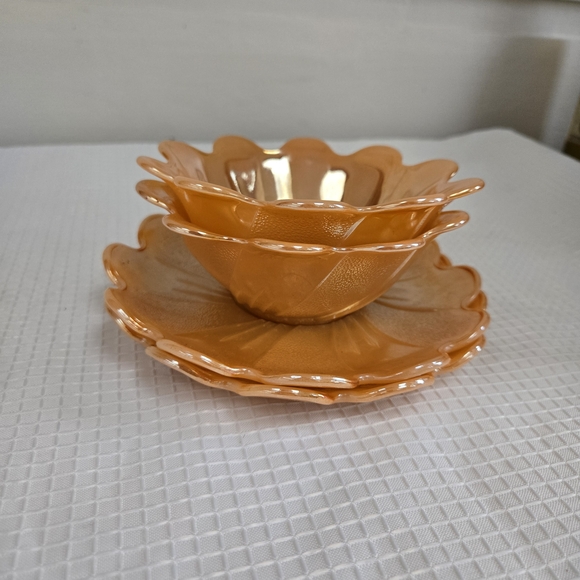 3/$150🌟 Vintage Lotus Lustreware Bowl And Plate Set - Picture 3 of 6